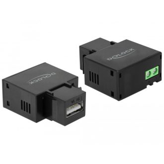   Delock 1 A-s, fekete, A-típusú USB töltő portos Keystone modul (86505)