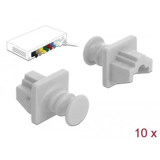 Delock Porvédo az RJ45 hüvely, 10 darab fehér (86507)
