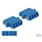 Delock LC optikai szálas csatlakozó Quad anya - LC Quad anya, egymódosú 2 db. Kék (86538)