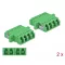 Delock LC optikai szálas csatlakozó Quad anya - LC Quad anya, egymódosú 2 db. Zöld (86539)