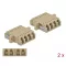 Delock LC optikai szálas csatlakozó Quad anya - LC Quad anya, egymódosú 2 db. Bézs (86540)