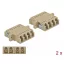 Delock LC optikai szálas csatlakozó Quad anya - LC Quad anya, egymódosú 2 db. Bézs (86540)