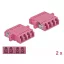 Delock LC optikai szálas csatlakozó Quad anya - LC Quad anya, multimódosú 2 db. Lila (86542)