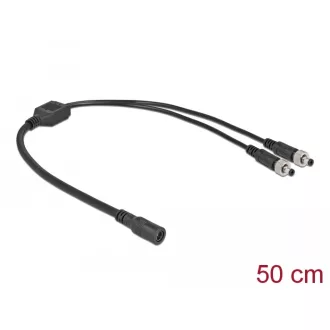   Delock DC megosztó kábel 5,5 x 2,1 mm 1 db. anya   2 db. apa csavarható (86571)