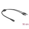 Delock DC megosztó kábel 5,5 x 2,1 mm 1 db. anya   2 db. apa csavarható (86571)