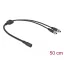 Delock DC megosztó kábel 5,5 x 2,1 mm 1 db. anya   2 db. apa csavarható (86571)
