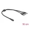 Delock DC megosztó kábel 5,5 x 2,1 mm 1 db. anya   3 db. apa csavarható (86572)