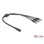 Delock DC megosztó kábel 5,5 x 2,1 mm 1 db. anya   3 db. apa csavarható (86572)
