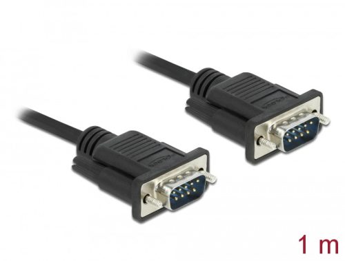 Delock Sub-D9-es, RS-232 soros kábel, apa-anya, 1 m (86573)