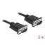 Delock Sub-D9-es, RS-232 soros kábel, apa-apa, 2 m (86574)