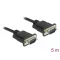 Delock Sub-D9-es, RS-232 soros kábel, apa-apa, 5 m (86576)