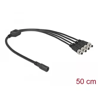   Delock DC megosztó kábel 5,5 x 2,1 mm 1 db. anya   4 db. apa csavarható (86588)