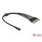 Delock DC megosztó kábel 5,5 x 2,1 mm 1 db. anya   5 db. apa csavarható (86590)