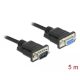 Delock Sub-D9-es, RS-232 soros kábel, apa-anya, 5 m (86598)