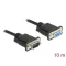 Delock Sub-D9-es, RS-232 soros kábel, apa-anya, 10 m (86599)