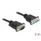 Delock Sub-D9-es, RS-232 soros kábel, apa-anya, 2 m (86602)