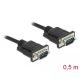Delock Sub-D9-es, RS-232 soros kábel, apa-apa, 0,5 m (86612)