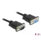 Delock Sub-D9-es, RS-232 soros kábel, apa-anya, 4 m (86619)