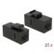 Delock Keystone modul, RJ45-aljzat > RJ45-aljzat, Cat.6 UTP, fekete 25 db.-os (86629)