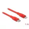 Delock Adat- és töltőkábel USB Type-C  - Lightning  iPhone , iPad  és iPod  készülékhez piros 1 m MF (86634)