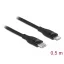 Delock Adat- és töltőkábel USB Type-C  - Lightning  iPhone , iPad  és iPod  készülékhez fekete 0,5 m (86636)