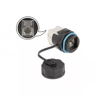   Delock Vízhatlan védőkupakkal ellátott kábel konnektor RJ45 anya - Cat.6A LSA (86699)