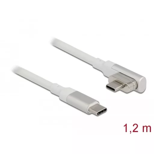 Delock Mágneses Thunderbolt  3 USB-C  kábel 4K 60 Hz apa - apa hajlított 1,20 m (86703)