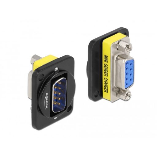 Delock D-típusú Modul DB9 dugó - DB9 anya (86704)