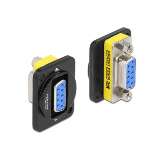 Delock D-típusú Modul DB9 hüvely - DB9 hüvely (86705)