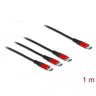   Delock USB Ladekabel 3 in 1 USB Type-C  zu 3 x USB Type-C  1 m (86713)