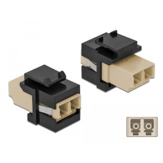   Delock Keystone modul LC Duplex aljzat - LC Duplex aljzat bézs / fekete (86719)