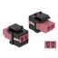 Delock Keystone modul LC Duplex aljzat - LC Duplex aljzat ibolya / fekete (86721)