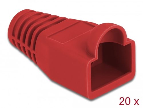 Delock Feszültségcsökkentő RJ45 apához, 20 db. Piros (86725)