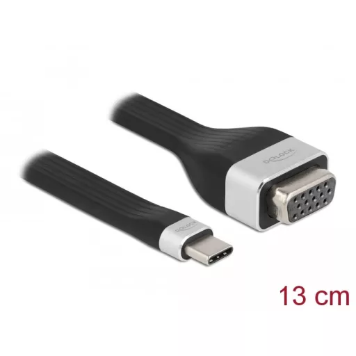 Delock FPC lapos csík kábel USB Type-C  - VGA (DP Alt Mode) 13 cm (86730)