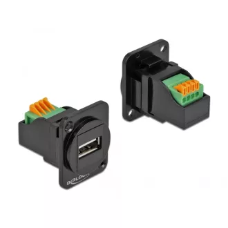   Delock D-típusú Modul USB 2.0 A-típusú hüvely anya sorkapocs modul (86734)
