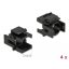 Delock Keystone fekete borító 12,5 mm-es lyukkal, 4 db. (86738)