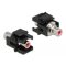 Delock Keystone modul, RCA-csatlakozóhüvely > RCA-csatlakozóhüvely, piros / fekete (86741)