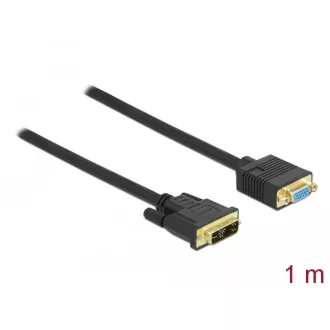   Delock Kábel DVI 12+5 csatlakozódugóval - VGA csatlakozódugóval 1 m (86752)
