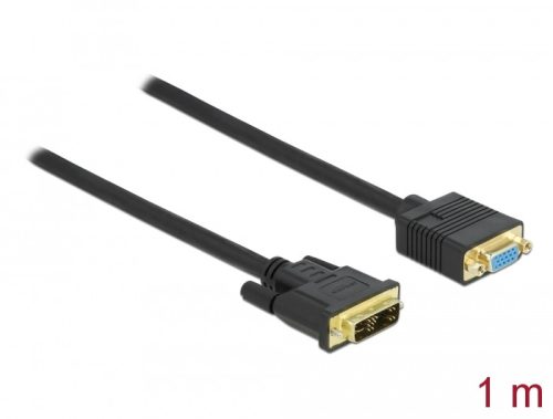Delock Kábel DVI 12+5 csatlakozódugóval - VGA csatlakozódugóval 1 m (86752)