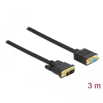   Delock Kábel DVI 12+5 csatlakozódugóval - VGA csatlakozódugóval 3 m (86754)