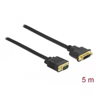   Delock Kábel DVI 24+5 csatlakozódugóval - VGA csatlakozódugóval 5 m (86759)