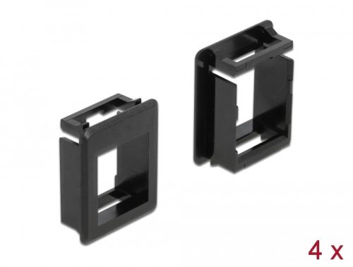 Delock Keystone modultartó tokokhoz (4 db) fekete (86761)