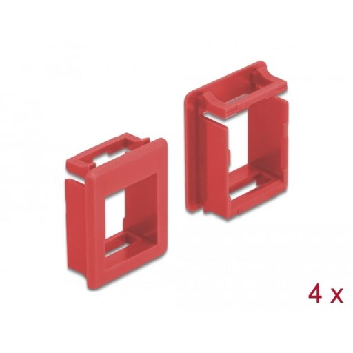 Delock Keystone modultartó tokokhoz (4 db) piros (86762)