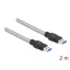 Delock USB 3.2 Gen 1, fém borítású kábel A-típusú apa   A-típusú, 2 méter (86776)