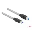 Delock USB 3.2 Gen 1, fém borítású kábel A-típusú apa   B-típusú, 1 méter (86778)