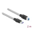 Delock USB 3.2 Gen 1, fém borítású kábel A-típusú apa   B-típusú, 2 méter (86779)