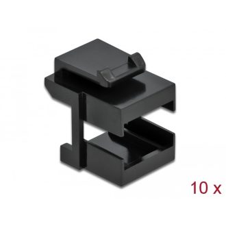   Delock Keystone fedél, fekete optikai szálasz csatlakozókhoz, 10 darab (86806)