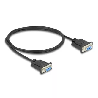   Delock D-Sub9-es, RS-232 soros kábel, anya-anya, 1 m (86823)