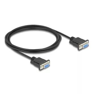   Delock D-Sub9-es, RS-232 soros kábel, anya-anya, 2 m (86824)