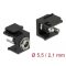Delock Keystone modul, DC 5,5 x 2,1 mm-csatlakozóhüvely, fekete (86849)